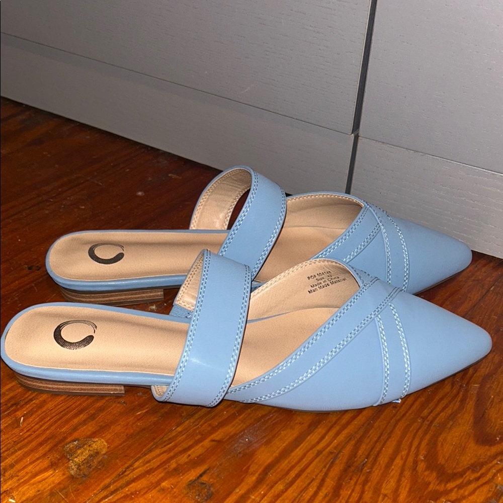 Women's Size 12 Blue Slip-On Shoes Slides
